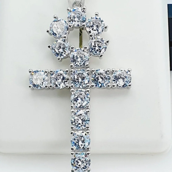 "925 Sterling Silver Cubic Zirconia Pendant, UU1P6A6025 - Picture 6 of 10